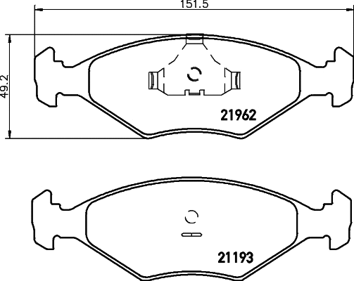 MDB1912 MINTEX Комплект тормозных колодок, дисковый тормоз (фото 1)