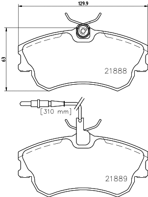MDB1914 MINTEX Комплект тормозных колодок, дисковый тормоз (фото 1)
