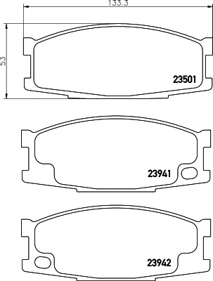 MDB2028 MINTEX Комплект тормозных колодок, дисковый тормоз (фото 1)