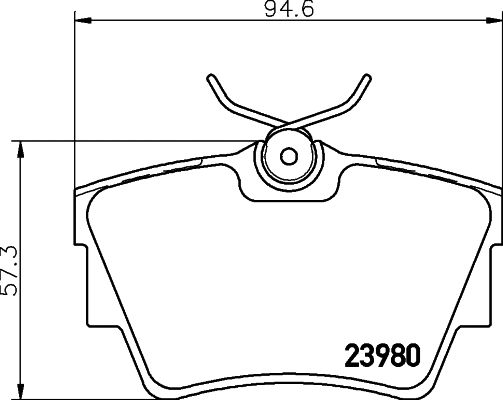 MDB2258 MINTEX Комплект тормозных колодок, дисковый тормоз (фото 1)