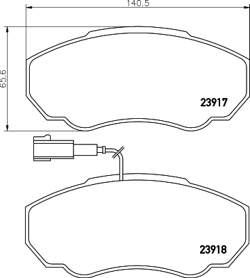 MDB2328 MINTEX Комплект тормозных колодок, дисковый тормоз (фото 1)