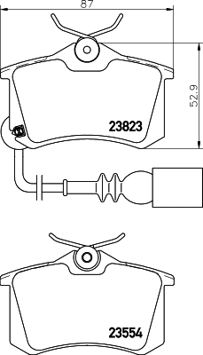 MDB2566 MINTEX Комплект тормозных колодок, дисковый тормоз (фото 1)