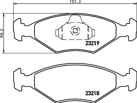 MDB2615 MINTEX Комплект тормозных колодок, дисковый тормоз (фото 1)