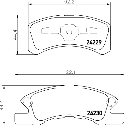 MDB2708 MINTEX Комплект тормозных колодок, дисковый тормоз (фото 1)