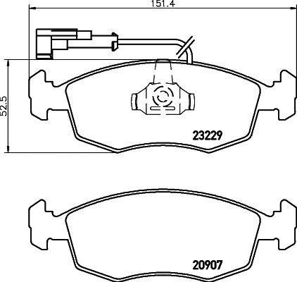 MDB2758 MINTEX Комплект тормозных колодок, дисковый тормоз (фото 1)