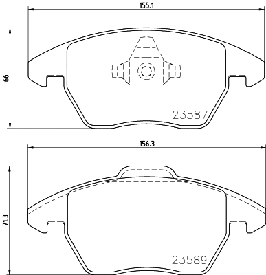 MDB3022 MINTEX Комплект тормозных колодок, дисковый тормоз (фото 1)