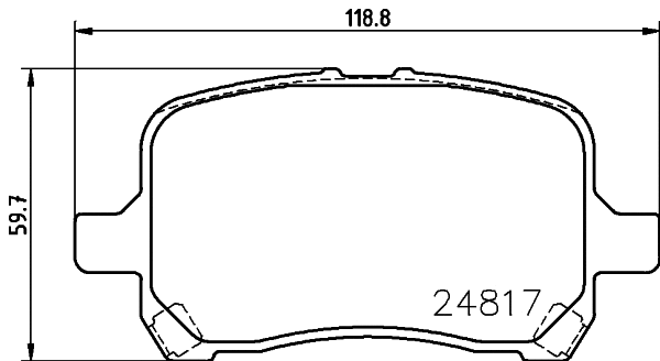 MDB3038 MINTEX Комплект тормозных колодок, дисковый тормоз (фото 1)