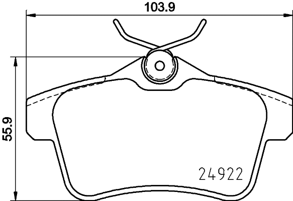 MDB3444 MINTEX Комплект тормозных колодок, дисковый тормоз (фото 1)