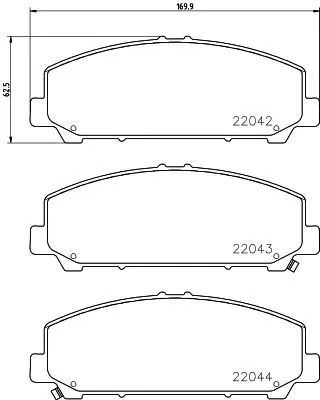 MDB3714 MINTEX Комплект тормозных колодок, дисковый тормоз (фото 1)