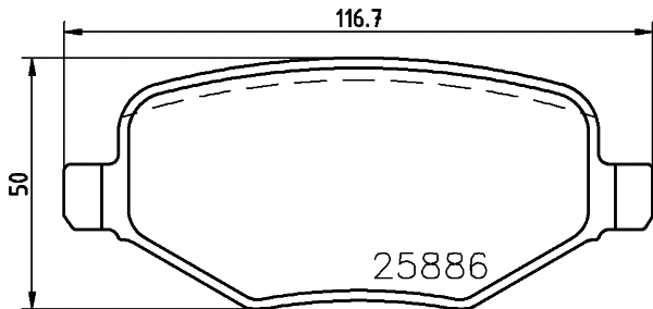 MDB3841 MINTEX Комплект тормозных колодок, дисковый тормоз (фото 1)