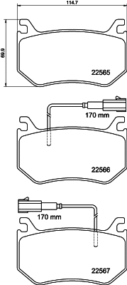 MDB3990 MINTEX Комплект тормозных колодок, дисковый тормоз (фото 1)