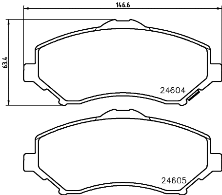 MDB83000 MINTEX Комплект тормозных колодок, дисковый тормоз (фото 1)