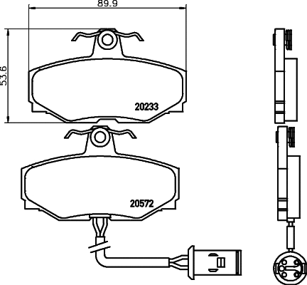 MGB412 MINTEX Комплект тормозных колодок, дисковый тормоз (фото 1)