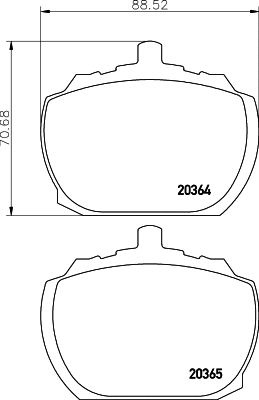 MLB40 MINTEX Комплект тормозных колодок, дисковый тормоз (фото 1)