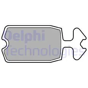 LP100 DELPHI Комплект тормозных колодок, дисковый тормоз (фото 1)