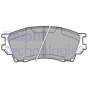 LP1063 DELPHI Комплект тормозных колодок, дисковый тормоз (фото 1)