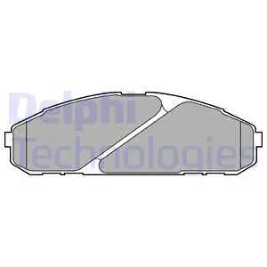 LP1075 DELPHI Комплект тормозных колодок, дисковый тормоз (фото 1)