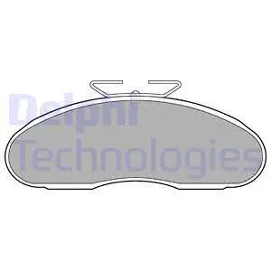 LP1098 DELPHI Комплект тормозных колодок, дисковый тормоз (фото 1)
