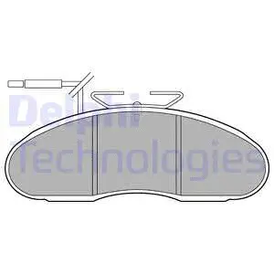 LP1105 DELPHI Комплект тормозных колодок, дисковый тормоз (фото 1)