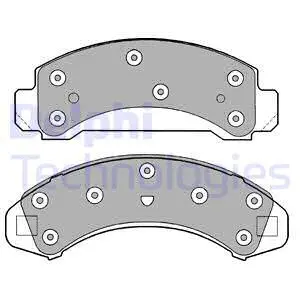 LP1176 DELPHI Комплект тормозных колодок, дисковый тормоз (фото 1)