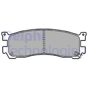 LP1190 DELPHI Комплект тормозных колодок, дисковый тормоз (фото 1)
