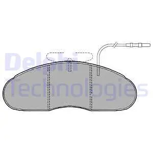LP1200 DELPHI Комплект тормозных колодок, дисковый тормоз (фото 1)