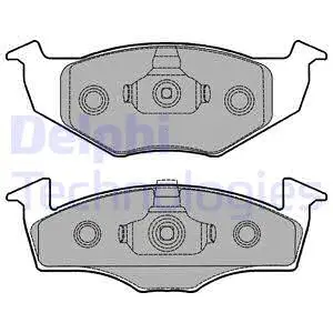 LP1249 DELPHI Комплект тормозных колодок, дисковый тормоз (фото 1)