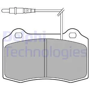 LP1457 DELPHI Комплект тормозных колодок, дисковый тормоз (фото 1)