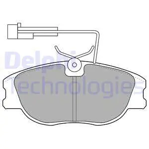 LP1536 DELPHI Комплект тормозных колодок, дисковый тормоз (фото 1)