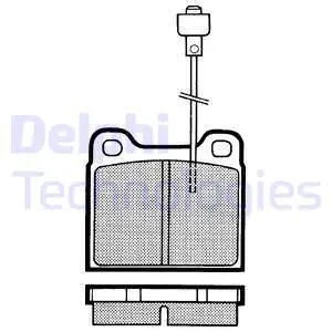 LP156 DELPHI Комплект тормозных колодок, дисковый тормоз (фото 1)