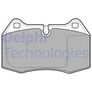 LP1584 DELPHI Комплект тормозных колодок, дисковый тормоз (фото 1)