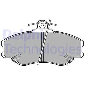 LP1599 DELPHI Комплект тормозных колодок, дисковый тормоз (фото 1)