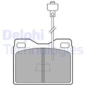 LP160 DELPHI Комплект тормозных колодок, дисковый тормоз (фото 1)