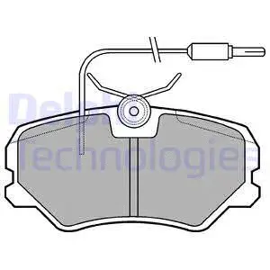 LP1606 DELPHI Комплект тормозных колодок, дисковый тормоз (фото 1)