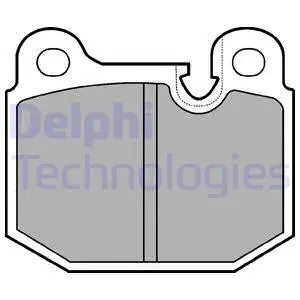 LP161 DELPHI Комплект тормозных колодок, дисковый тормоз (фото 1)