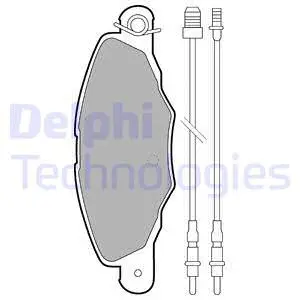 LP1629 DELPHI Комплект тормозных колодок, дисковый тормоз (фото 1)