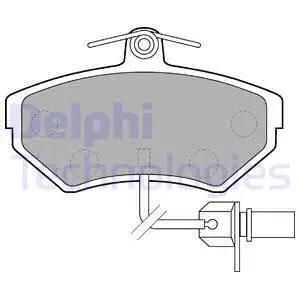 LP1631 DELPHI Комплект тормозных колодок, дисковый тормоз (фото 1)