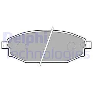 LP1665 DELPHI Комплект тормозных колодок, дисковый тормоз (фото 1)