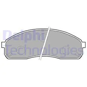 LP1671 DELPHI Комплект тормозных колодок, дисковый тормоз (фото 1)