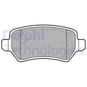 LP1681 DELPHI Комплект тормозных колодок, дисковый тормоз (фото 1)