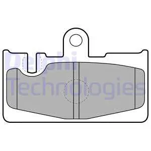 LP1690 DELPHI Комплект тормозных колодок, дисковый тормоз (фото 1)