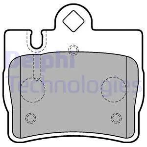 LP1697 DELPHI Комплект тормозных колодок, дисковый тормоз (фото 1)