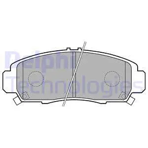 LP1704 DELPHI Комплект тормозных колодок, дисковый тормоз (фото 1)