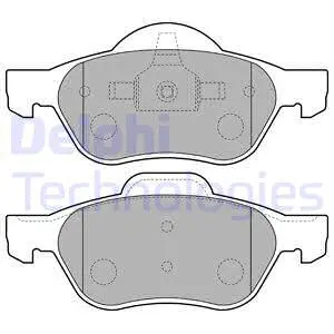 LP1714 DELPHI Комплект тормозных колодок, дисковый тормоз (фото 1)