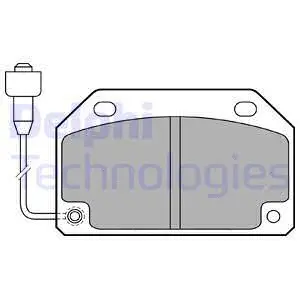 LP172 DELPHI Комплект тормозных колодок, дисковый тормоз (фото 1)