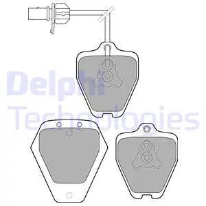 LP1760 DELPHI Комплект тормозных колодок, дисковый тормоз (фото 1)