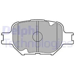 LP1804 DELPHI Комплект тормозных колодок, дисковый тормоз (фото 1)