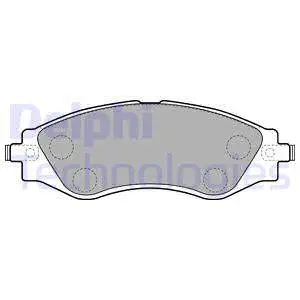 LP1816 DELPHI Комплект тормозных колодок, дисковый тормоз (фото 1)