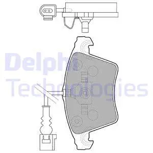 LP1913 DELPHI Комплект тормозных колодок, дисковый тормоз (фото 1)