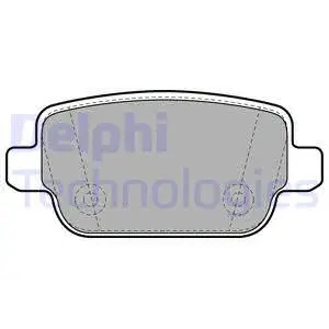 LP1969 DELPHI Комплект тормозных колодок, дисковый тормоз (фото 1)